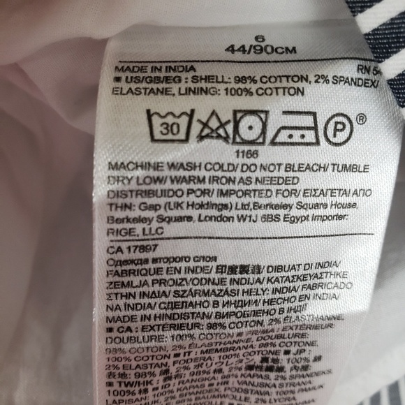 BANANA Republic Striped Pleated Skirt Size 6 - Picture 3 of 5